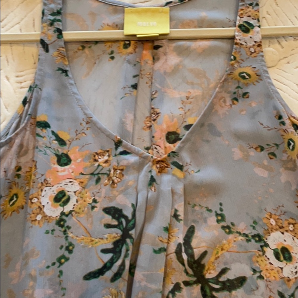 Sheer floral tunic